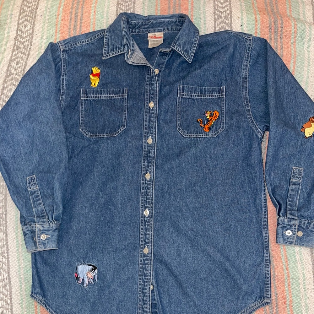 Disney Winnie the Pooh Denim Button Down